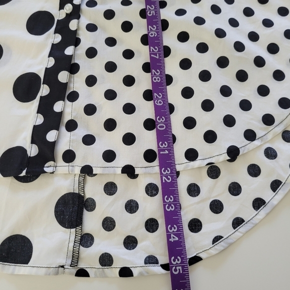 Est 1946 poka dot tunic button down top - Picture 5 of 8